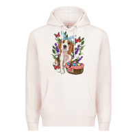 Pale Pink Easter Beagle Premium Hoodie - RanaPortraitStore