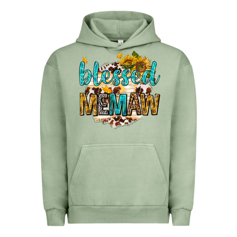 Blessed Memaw With Sunflowers Urban Hoodie by texasbilliewilder | Teevron