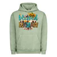 Pigment Oil Green blessed memaw with sunflowers Urban Hoodie - texasbilliewilder