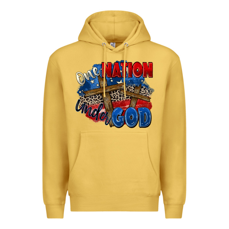 One Nation Under God Premium Hoodie by Zillion Design Studio | Teevron