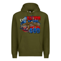 Army Green one nation under god Premium Hoodie - Zillion Design Studio