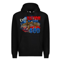 Black one nation under god Premium Hoodie - Zillion Design Studio