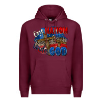 Burgundy one nation under god Premium Hoodie - Zillion Design Studio