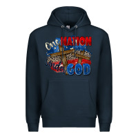 Navy one nation under god Premium Hoodie - Zillion Design Studio
