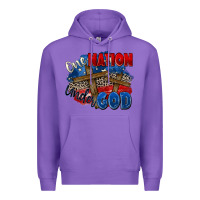 Purple one nation under god Premium Hoodie - Zillion Design Studio