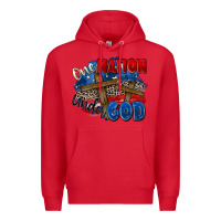 Red one nation under god Premium Hoodie - Zillion Design Studio