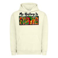 Pigment Pistachio my history is strong Urban Hoodie - Zillion Design Studio
