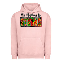 Pigment Salmon my history is strong Urban Hoodie - Zillion Design Studio