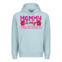 Blue Mist mommy is valentine Premium Hoodie - texasbilliewilder