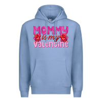 Colony Blue mommy is valentine Premium Hoodie - texasbilliewilder