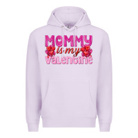 Lilac mommy is valentine Premium Hoodie - texasbilliewilder