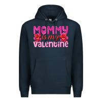 Navy mommy is valentine Premium Hoodie - texasbilliewilder