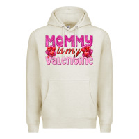 Oatmeal Heather mommy is valentine Premium Hoodie - texasbilliewilder