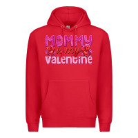 Red mommy is valentine Premium Hoodie - texasbilliewilder