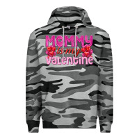 Slate Camo mommy is valentine Premium Hoodie - texasbilliewilder