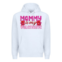 White mommy is valentine Premium Hoodie - texasbilliewilder