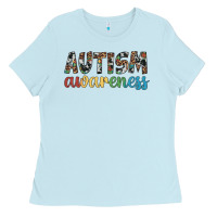 Baby Blue autism awareness Ladies Tee - Artiststas
