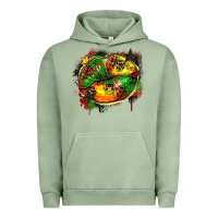 Pigment Oil Green juneteenth lips Urban Hoodie - Zillion Design Studio