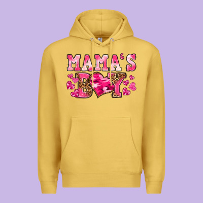 Valentines Day Mamas Boy Premium Hoodie Designed By Texasbilliewilder