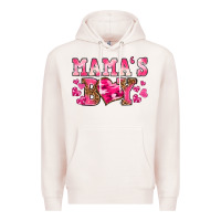 Pale Pink valentines day mamas boy Premium Hoodie - texasbilliewilder