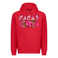 Red valentines day mamas boy Premium Hoodie - texasbilliewilder
