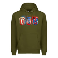 Army Green usa mason jars Premium Hoodie - Zillion Design Studio