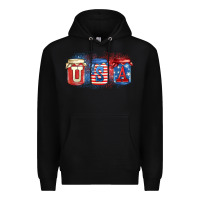 Black usa mason jars Premium Hoodie - Zillion Design Studio