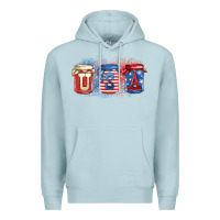 Blue Mist usa mason jars Premium Hoodie - Zillion Design Studio