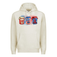 Oatmeal Heather usa mason jars Premium Hoodie - Zillion Design Studio