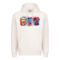 Pale Pink usa mason jars Premium Hoodie - Zillion Design Studio