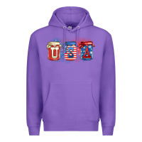 Purple usa mason jars Premium Hoodie - Zillion Design Studio
