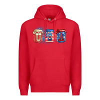 Red usa mason jars Premium Hoodie - Zillion Design Studio