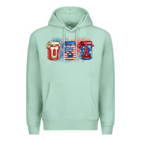 Seafoam usa mason jars Premium Hoodie - Zillion Design Studio