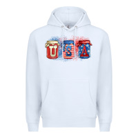 White usa mason jars Premium Hoodie - Zillion Design Studio