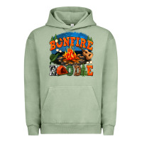 Pigment Oil Green bonfire hoodie Urban Hoodie - texasbilliewilder