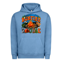 Pigment Pebble Blue bonfire hoodie Urban Hoodie - texasbilliewilder