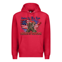 Cardinal home of the free because of the brave Premium Hoodie - Zillion Design Studio
