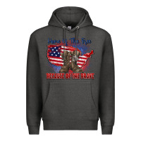 Charcoal Heather home of the free because of the brave Premium Hoodie - Zillion Design Studio