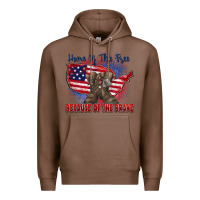 Chestnut home of the free because of the brave Premium Hoodie - Zillion Design Studio
