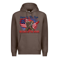 Coffee home of the free because of the brave Premium Hoodie - Zillion Design Studio
