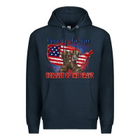 Navy home of the free because of the brave Premium Hoodie - Zillion Design Studio