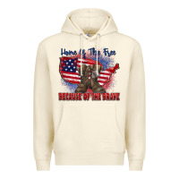 Sandshell home of the free because of the brave Premium Hoodie - Zillion Design Studio