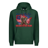 Sports Green home of the free because of the brave Premium Hoodie - Zillion Design Studio