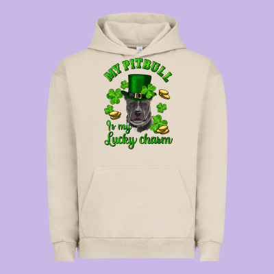 Urban Hoodie St. Patrick's Day My Pitbull Is My Lucky Charm With Hat