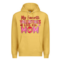 Antique Gold my favorite valentine call me mom Premium Hoodie - texasbilliewilder