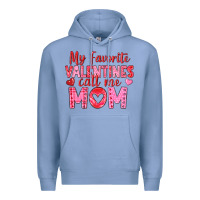 Colony Blue my favorite valentine call me mom Premium Hoodie - texasbilliewilder
