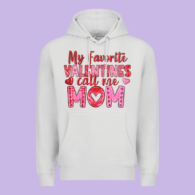 My Favorite Valentine Call Me Mom Premium Hoodie Designed By Texasbilliewilder
