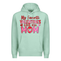 Seafoam my favorite valentine call me mom Premium Hoodie - texasbilliewilder