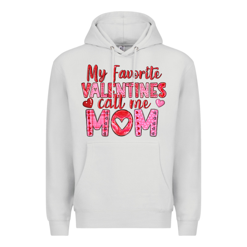 My Favorite Valentine Call Me Mom Premium Hoodie by texasbilliewilder | Teevron