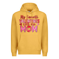 Mustard my favorite valentine call me mom Premium Hoodie - texasbilliewilder